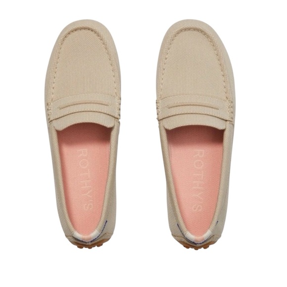 Rothy's Shoes - Rothy’s The Driver Loafers in Sesame Cream Tan Beige Flat Slip On Shoes Size 11